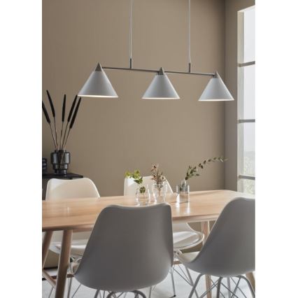 Markslöjd 108075 - Candelabro suspenso KLINT 3xE14/40W/230V branco