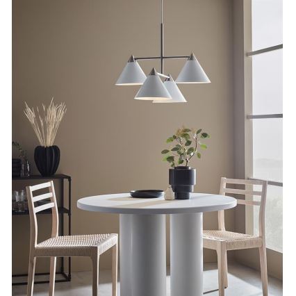 Markslöjd 108077 - Candelabro suspenso KLINT 4xE14/40W/230V branco
