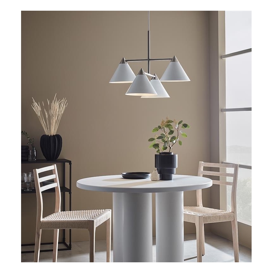 Markslöjd 108077 - Candelabro suspenso KLINT 4xE14/40W/230V branco
