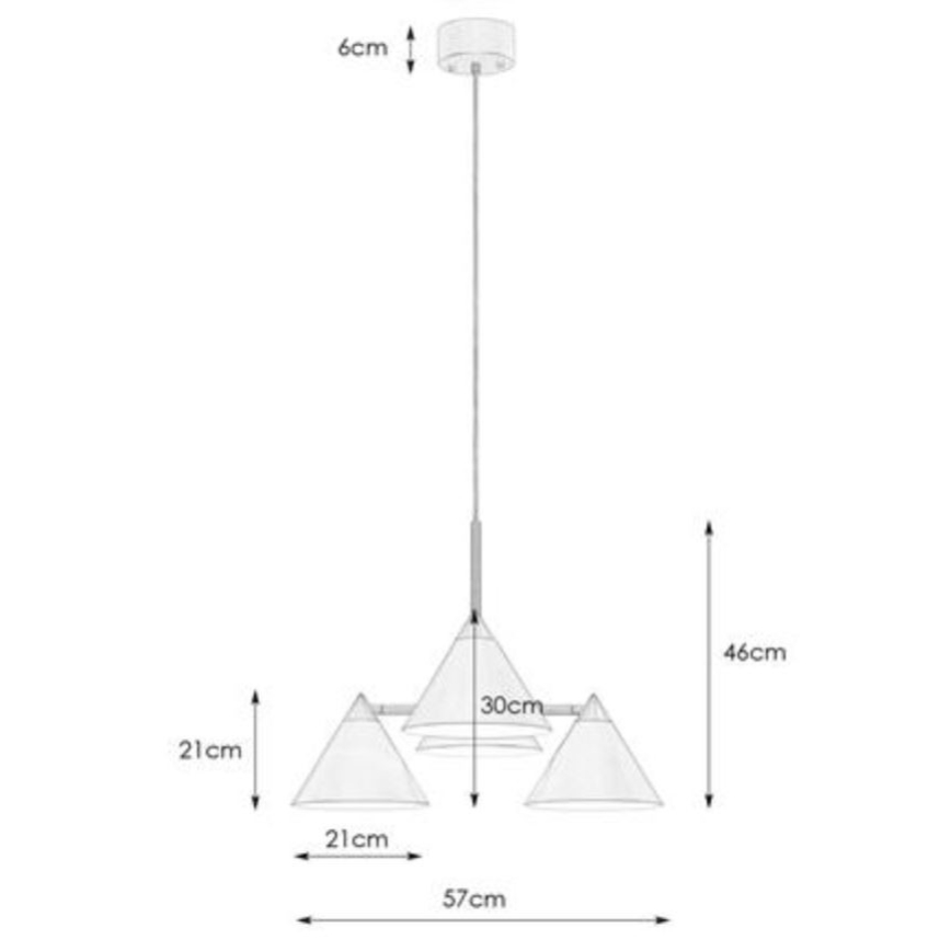 Markslöjd 108077 - Candelabro suspenso KLINT 4xE14/40W/230V branco