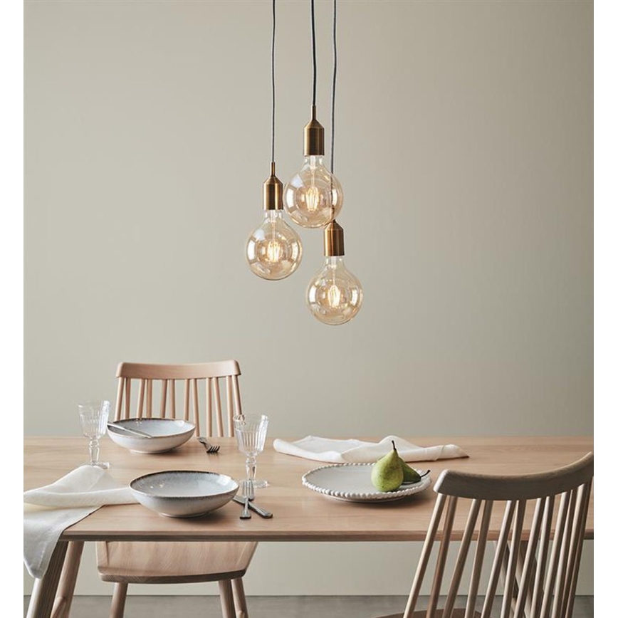 Markslöjd 108099 - Candelabro suspenso BRONX 3xE27/60W/230V bronze