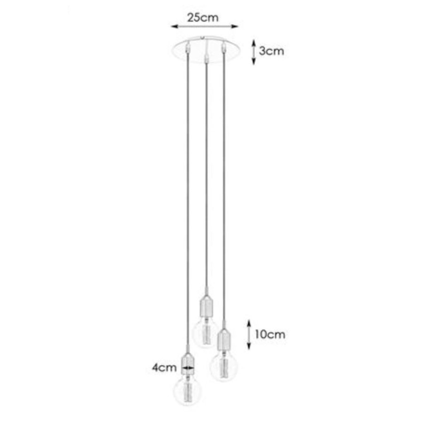 Markslöjd 108099 - Candelabro suspenso BRONX 3xE27/60W/230V bronze