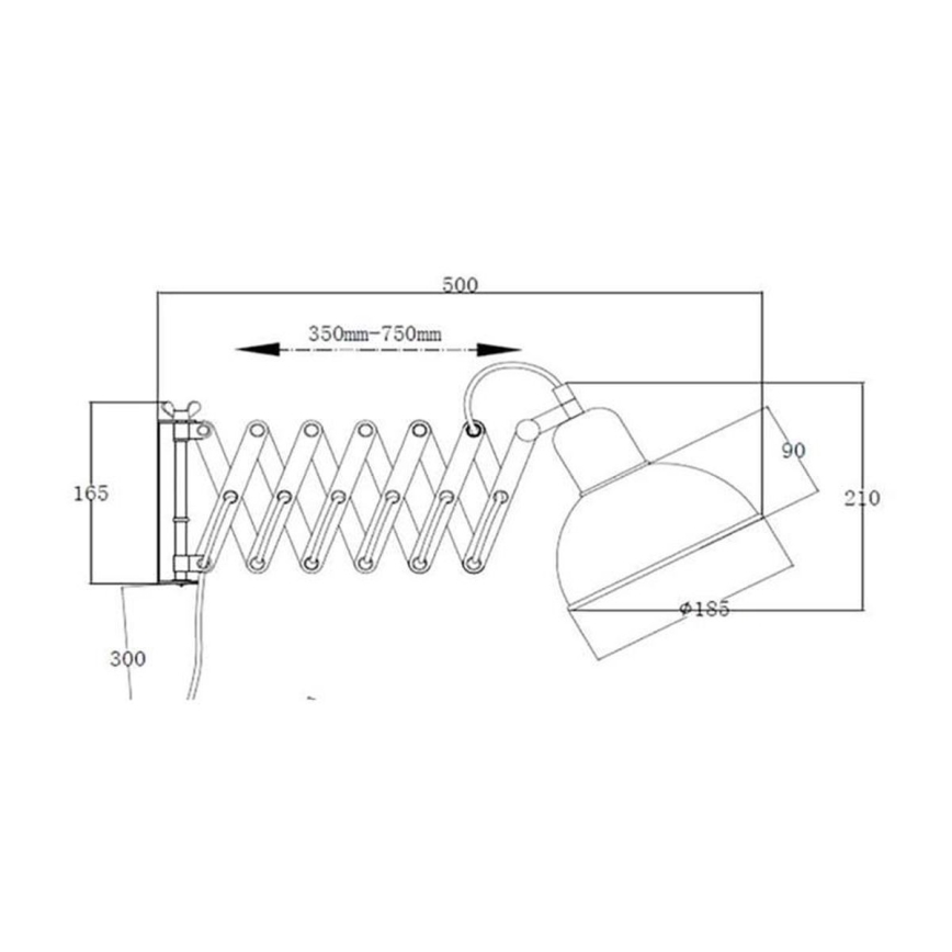 Markslöjd 108104 - Iluminação de parede RIGGS 1xE27/60W/230V latão