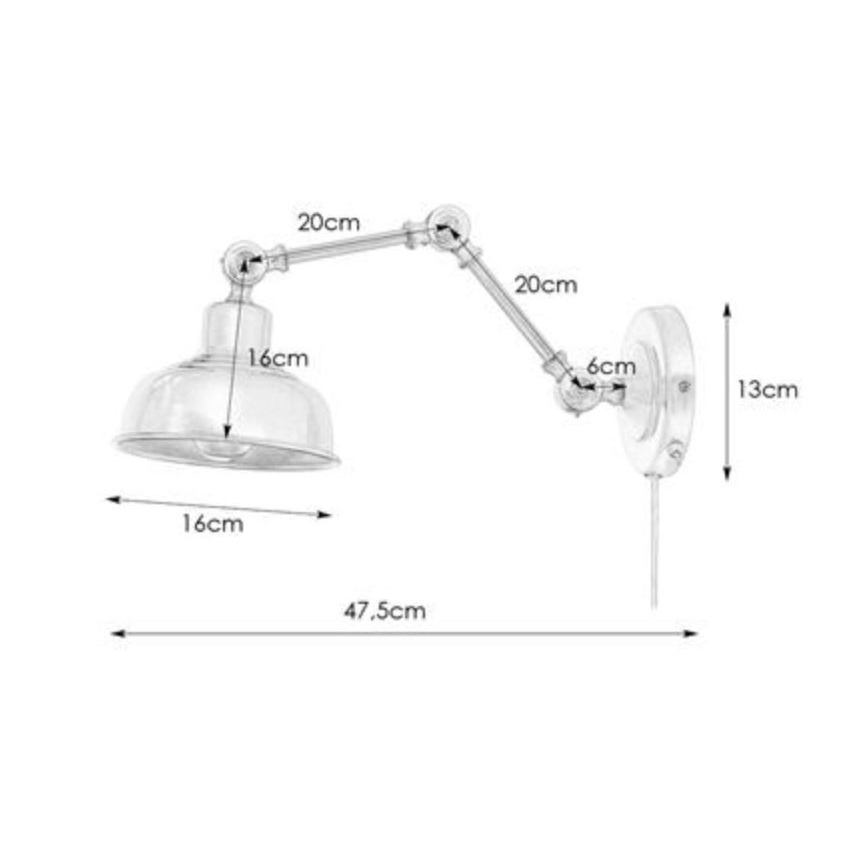 Markslöjd 108115 - Iluminação de parede GRIMSTAD 1xE27/60W/230V