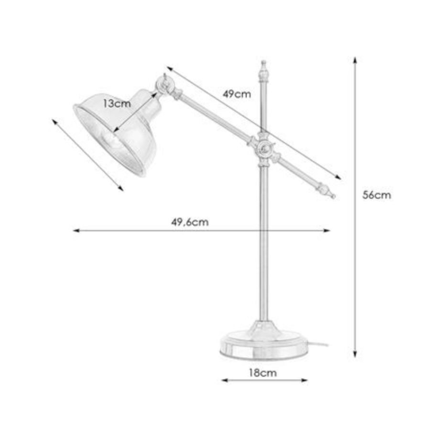 Markslöjd 108116 - Candeeiro de mesa GRIMSTAD 1xE27/60W/230V