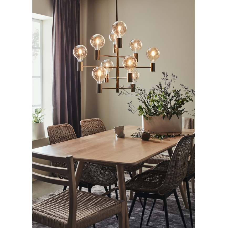Markslöjd 108117 - Candelabro pendente PARIS 10xE27/60W/230V dourado
