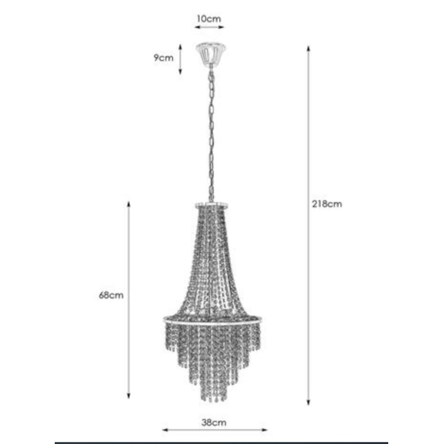 Markslöjd 108124 - Candelabro suspenso de cristal ALLINGTON 3xE14/25W/230V preto