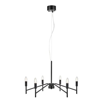Markslöjd 108209 - Candelabro suspenso MONARCH 6xE14/18W/230V preto