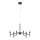 Markslöjd 108209 - Candelabro suspenso MONARCH 6xE14/18W/230V preto
