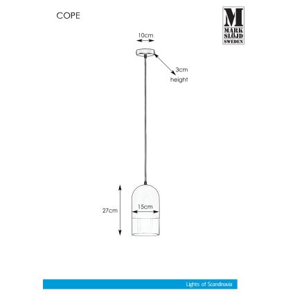 Markslöjd 108225 - Candelabro suspenso COPE 1xE14/18W/230V