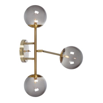 Markslöjd 108253 - Iluminação de parede TRINITY 3xG9/20W/230V dourada/cinzenta