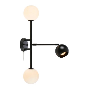 Markslöjd 108255 - Iluminação de parede BESIDE 2xG9/20W/230V + 1xGU10/7W/230V preta