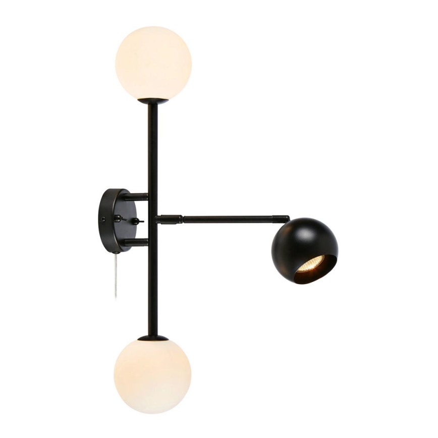 Markslöjd 108255 - Iluminação de parede BESIDE 2xG9/20W/230V + 1xGU10/7W/230V preta
