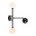 Markslöjd 108255 - Iluminação de parede BESIDE 2xG9/20W/230V + 1xGU10/7W/230V preta