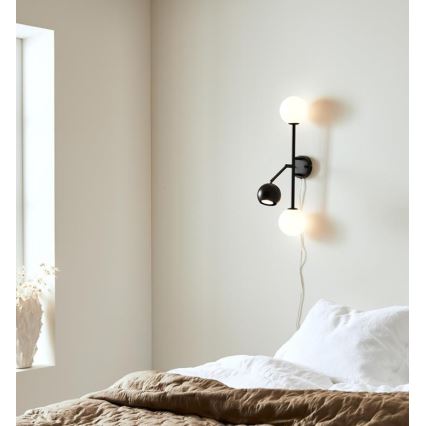 Markslöjd 108255 - Iluminação de parede BESIDE 2xG9/20W/230V + 1xGU10/7W/230V preta