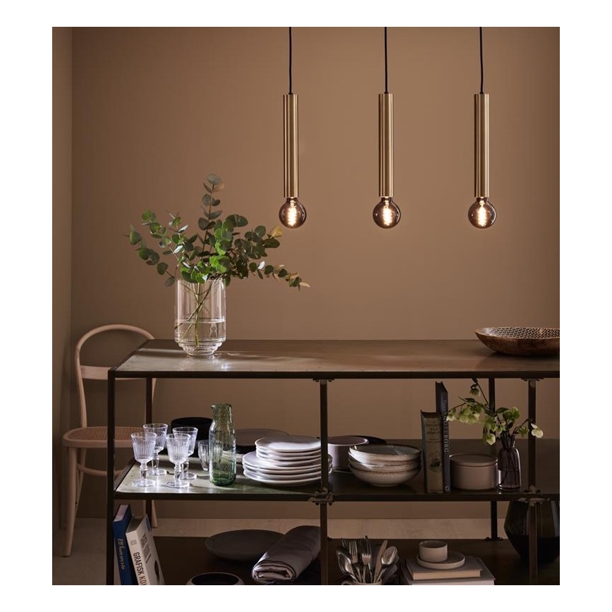 Markslöjd 108261 - Candelabro num fio SENCILLO 3xE27/40W/230V dourado