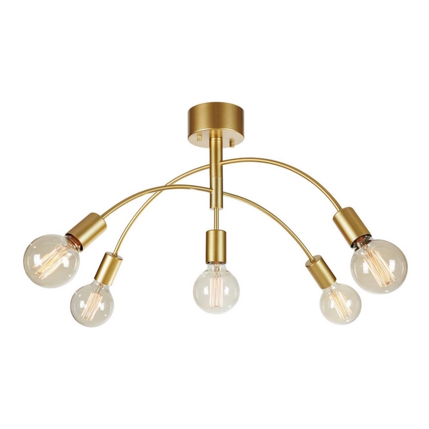 Markslöjd 108285 - Candelabro integrado CYGNUS 5xE27/40W/230V dourado
