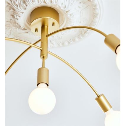 Markslöjd 108285 - Candelabro integrado CYGNUS 5xE27/40W/230V dourado