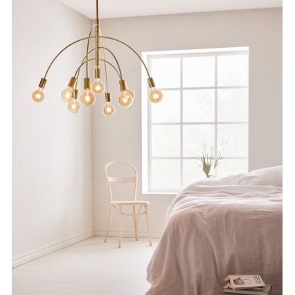 Markslöjd 108289 - Candelabro num fio LAVELLO 9xE27/40W/230V dourado
