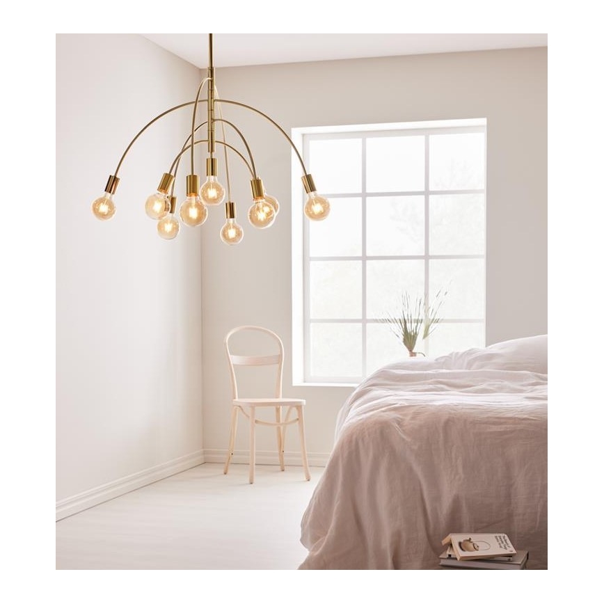 Markslöjd 108289 - Candelabro num fio LAVELLO 9xE27/40W/230V dourado