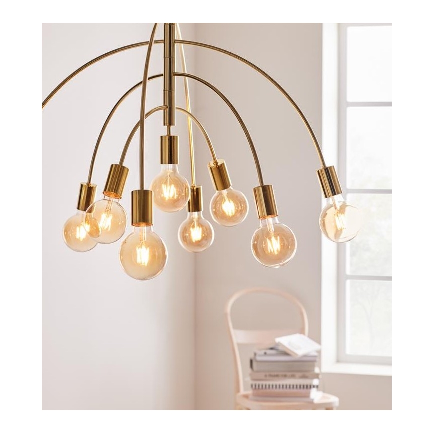 Markslöjd 108289 - Candelabro num fio LAVELLO 9xE27/40W/230V dourado