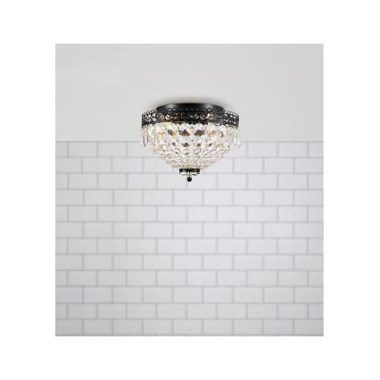 Markslöjd 108424 - Iluminação de teto JOLINE 2xE14/40W/230V preto
