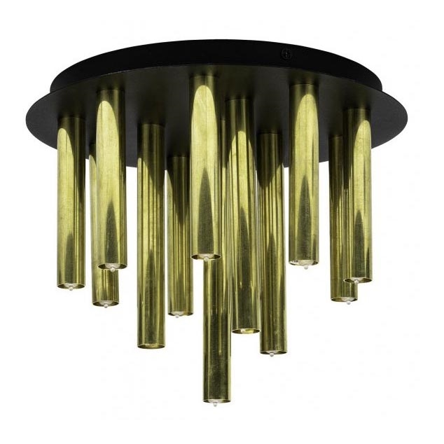 Markslöjd 108504 - Iluminação de teto GOCCE 13xG9/10W/230V dourado/preto