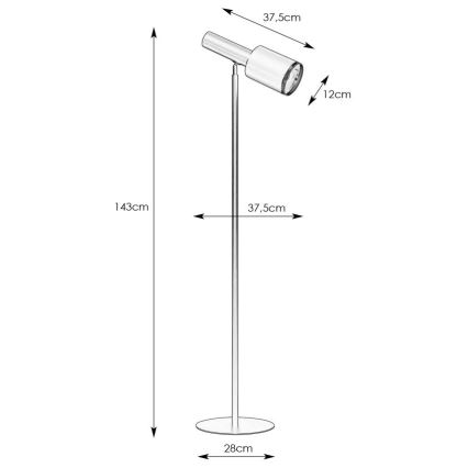 Markslöjd 108542 - Candeeiro de chão OZZY 1xE27/40W/230V preto