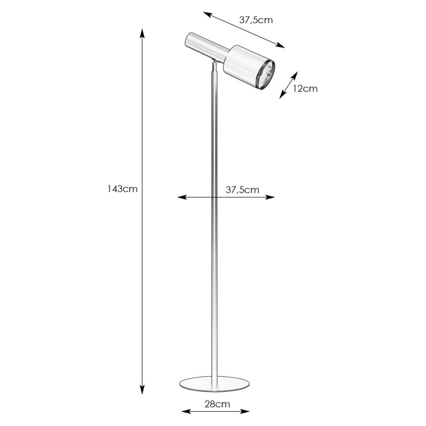 Markslöjd 108542 - Candeeiro de chão OZZY 1xE27/40W/230V preto