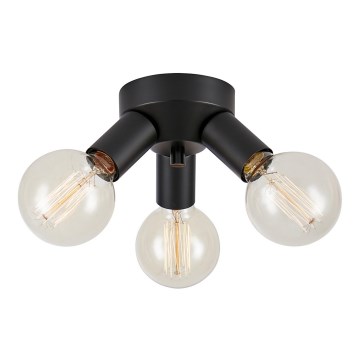 Markslöjd 108549 - Iluminação de teto MAZZO 3xE27/40W/230V preto
