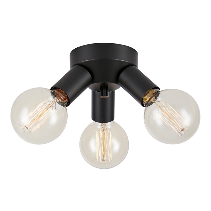 Markslöjd 108549 - Iluminação de teto MAZZO 3xE27/40W/230V preto