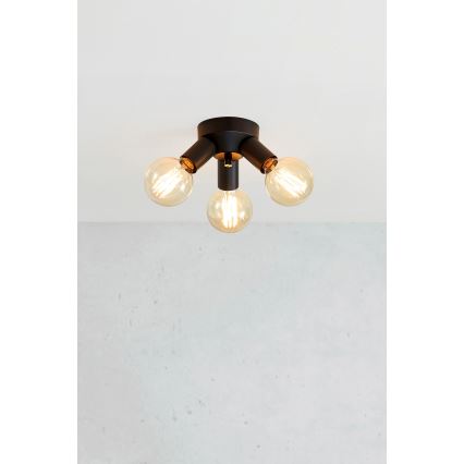 Markslöjd 108549 - Iluminação de teto MAZZO 3xE27/40W/230V preto