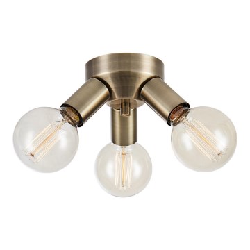 Markslöjd 108550 - Iluminação de teto MAZZO 3xE27/40W/230V latão