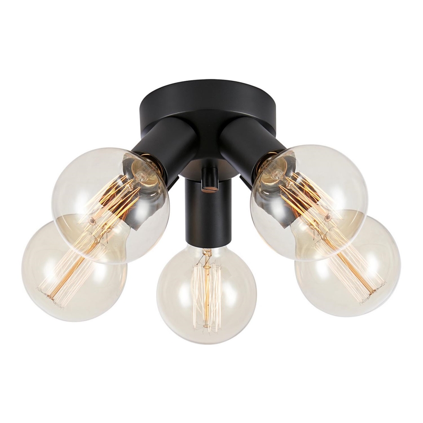 Markslöjd 108552 - Iluminação de teto MAZZO 5xE27/40W/230V preto