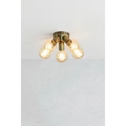 Markslöjd 108553 - Iluminação de teto MAZZO 5xE27/40W/230V latão