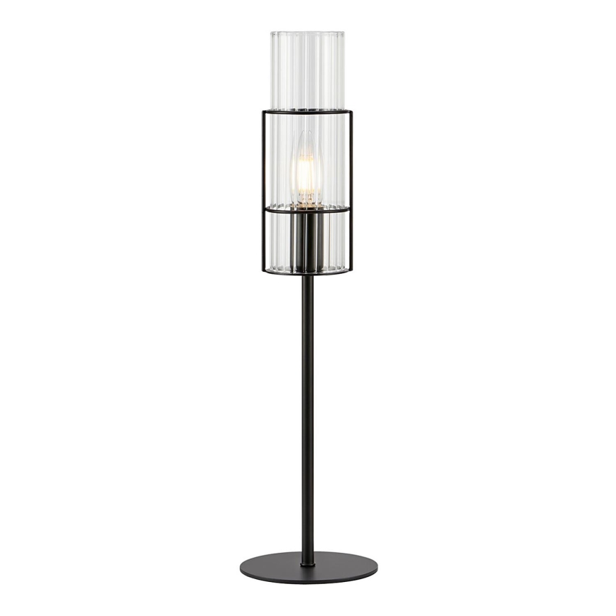 Markslöjd 108555 - Candeeiro de mesa TUBO 1xE14/40W/230V 50 cm preto/clear
