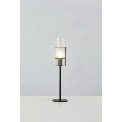 Markslöjd 108555 - Candeeiro de mesa TUBO 1xE14/40W/230V 50 cm preto/clear