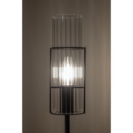 Markslöjd 108556 - Candeeiro de mesa TUBO 1xE14/40W/230V 65 cm preto/clear