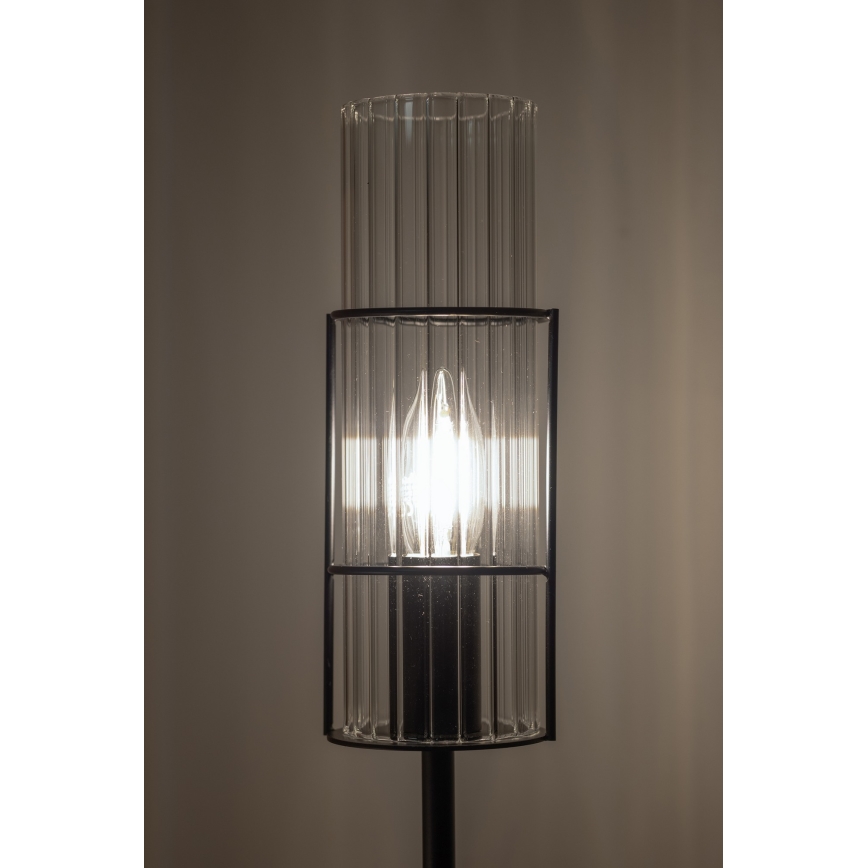 Markslöjd 108556 - Candeeiro de mesa TUBO 1xE14/40W/230V 65 cm preto/clear