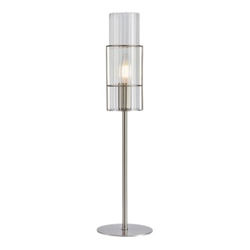 Markslöjd 108557 - Candeeiro de mesa TUBO 1xE14/40W/230V 50 cm cromado brilhante/clear