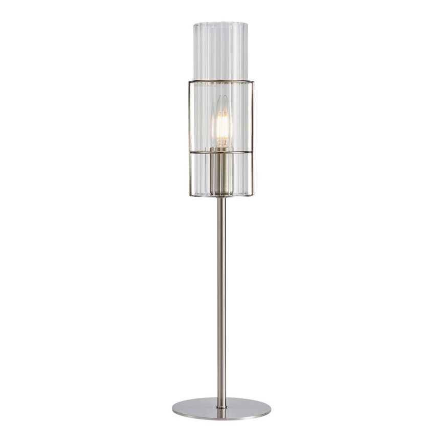 Markslöjd 108557 - Candeeiro de mesa TUBO 1xE14/40W/230V 50 cm cromado brilhante/clear