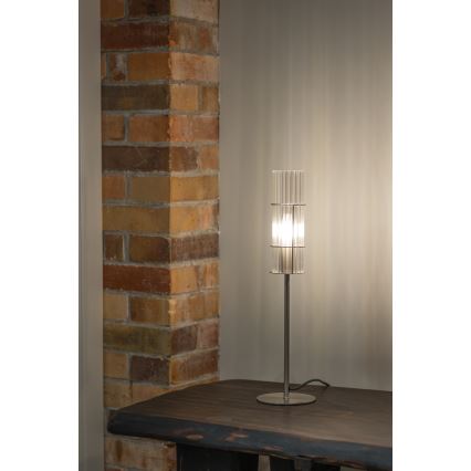 Markslöjd 108557 - Candeeiro de mesa TUBO 1xE14/40W/230V 50 cm cromado brilhante/clear