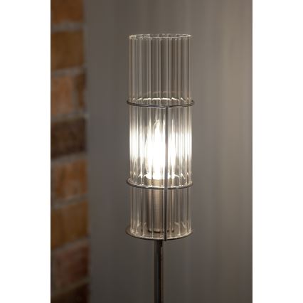 Markslöjd 108557 - Candeeiro de mesa TUBO 1xE14/40W/230V 50 cm cromado brilhante/clear