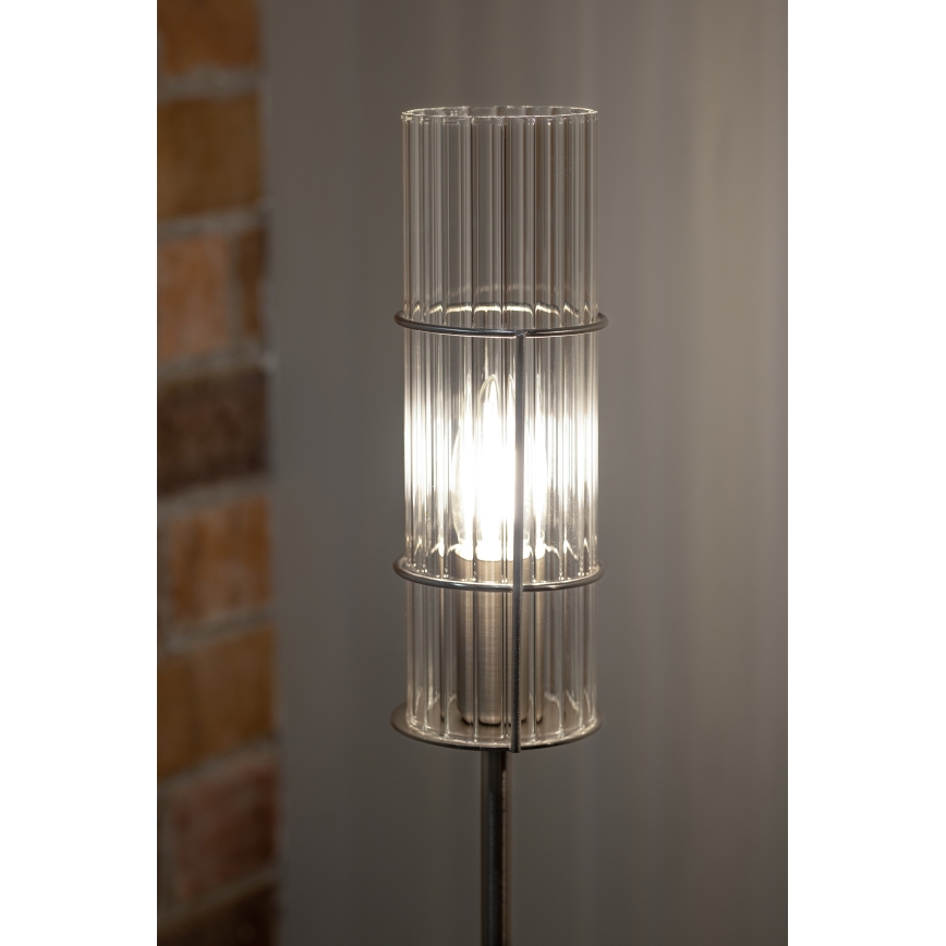 Markslöjd 108557 - Candeeiro de mesa TUBO 1xE14/40W/230V 50 cm cromado brilhante/clear