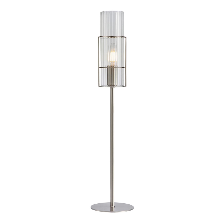 Markslöjd 108558 - Candeeiro de mesa TUBO 1xE14/40W/230V 65 cm cromado brilhante/clear