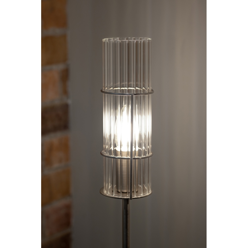 Markslöjd 108558 - Candeeiro de mesa TUBO 1xE14/40W/230V 65 cm cromado brilhante/clear