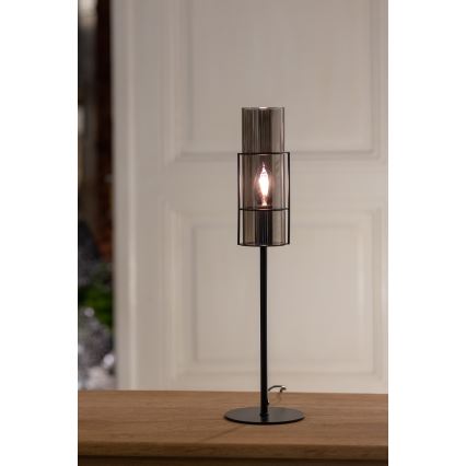Markslöjd 108559 - Candeeiro de mesa TUBO 1xE14/40W/230V 50 cm preto