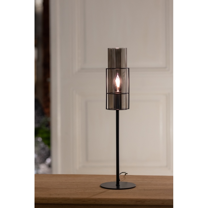 Markslöjd 108559 - Candeeiro de mesa TUBO 1xE14/40W/230V 50 cm preto
