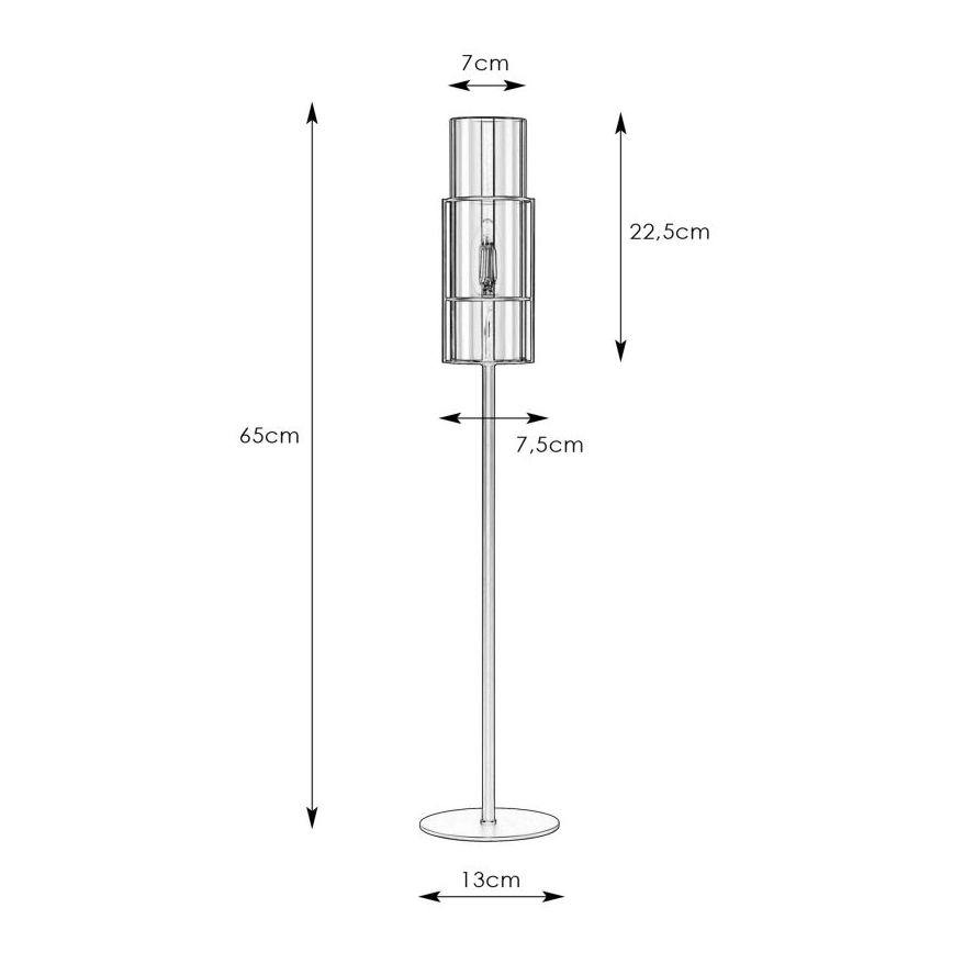 Markslöjd 108560 - Candeeiro de mesa TORCIA 1xE14/40W/230V 65 cm preto