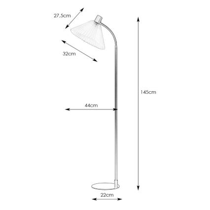 Markslöjd 108569 - Candeeiro de chão MIRA 1xE27/40W/230V dourada